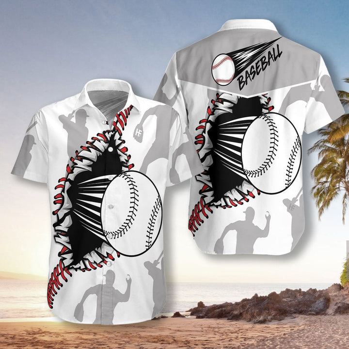 Baseball Wear Out Pattern Unisex Hawaiian Shirt | For Men & Women | HW270-BehighStyle