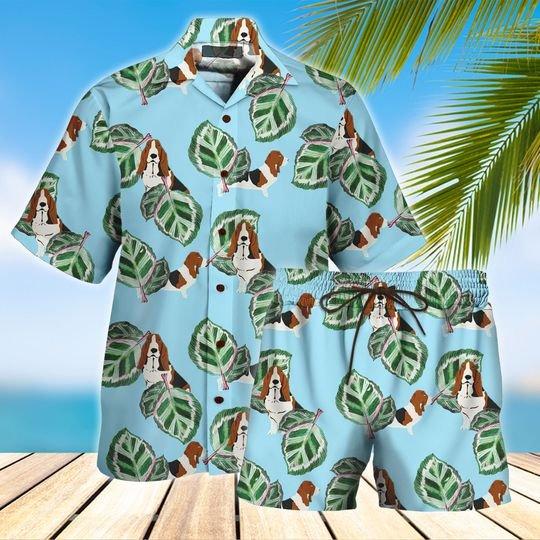 Basset Hawaiian Shirt Set | For Men & Women | HS152-BehighStyle