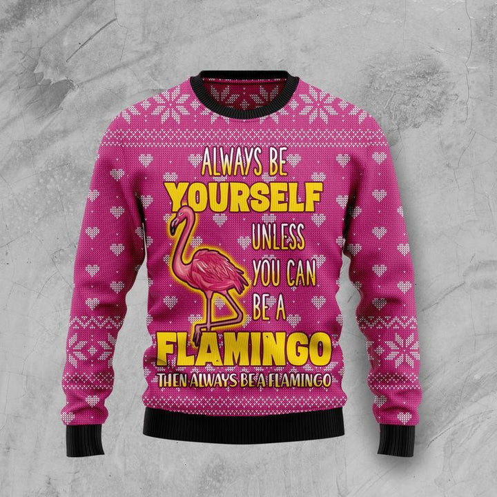 Be A Flamingo Ugly Christmas Sweater | For Men & Women | Adult | US1616-BehighStyle