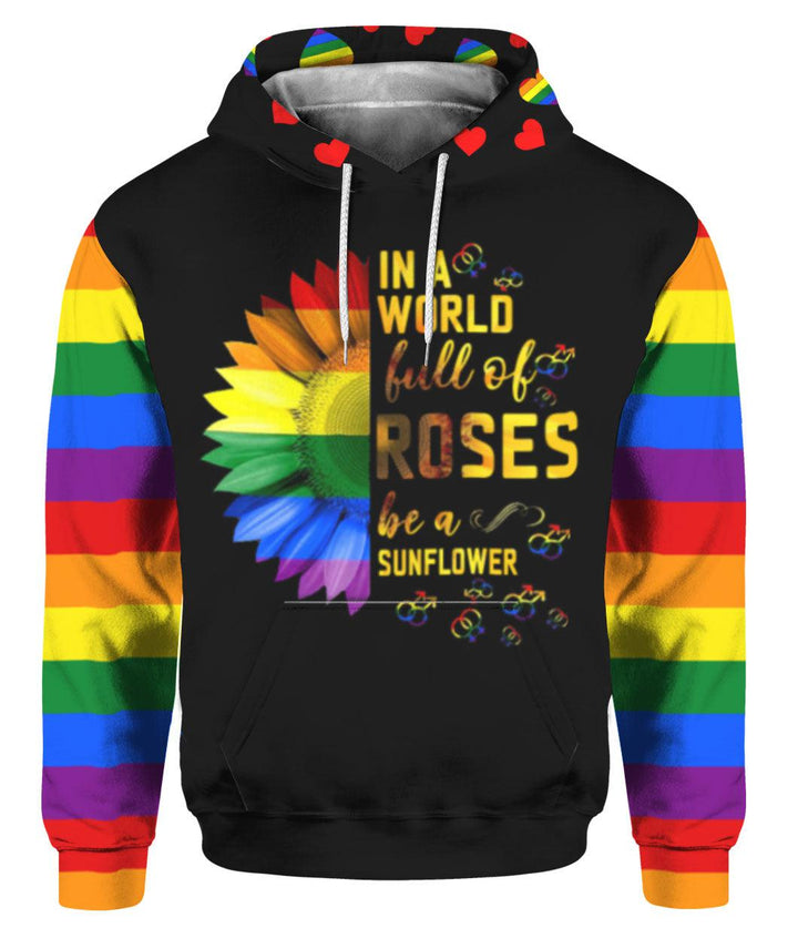 Be A Sunflower LGBT 3D All Over Print | For Men & Women | Adult | HP1547-BehighStyle