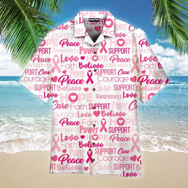 Be Strong Breast Cancer Awarenessl Pattern Hawaiian Shirt | HW3118