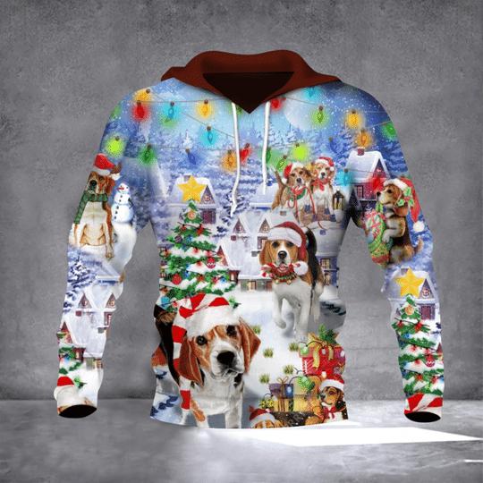 Beagle Merry Christmas 3D All Over Print | Adult | HP2582