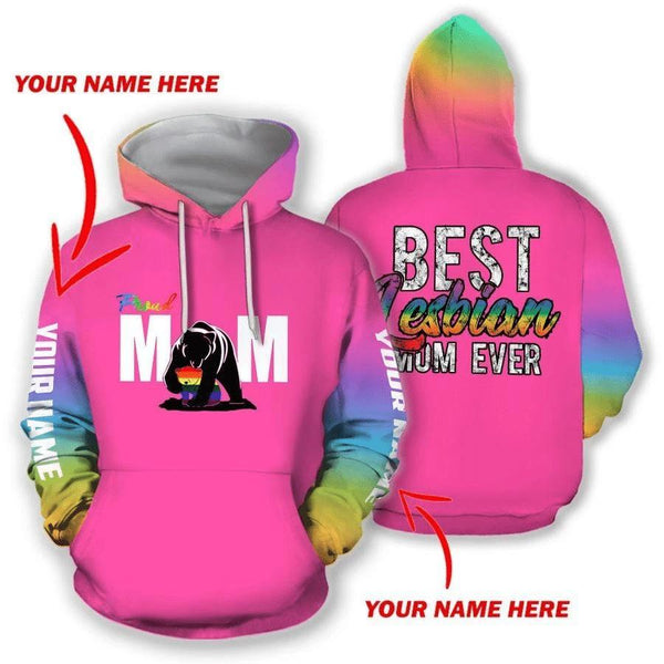 Bear Best Lesbian Mom Ever Custom Name 3D All Over Print | Adult | CN238