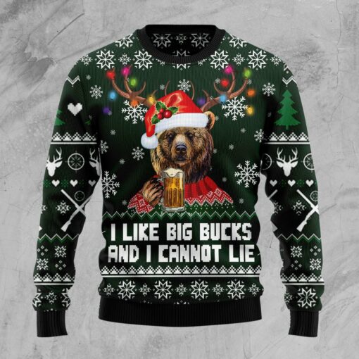 Bear Hunting and Beer Ugly Christmas Sweater | Adult | US1691