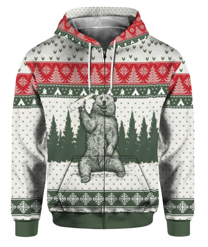 Bear I Hate People Ugly Christmas 3D All Over Print | For Men & Women | Adult | HP1559-BehighStyle