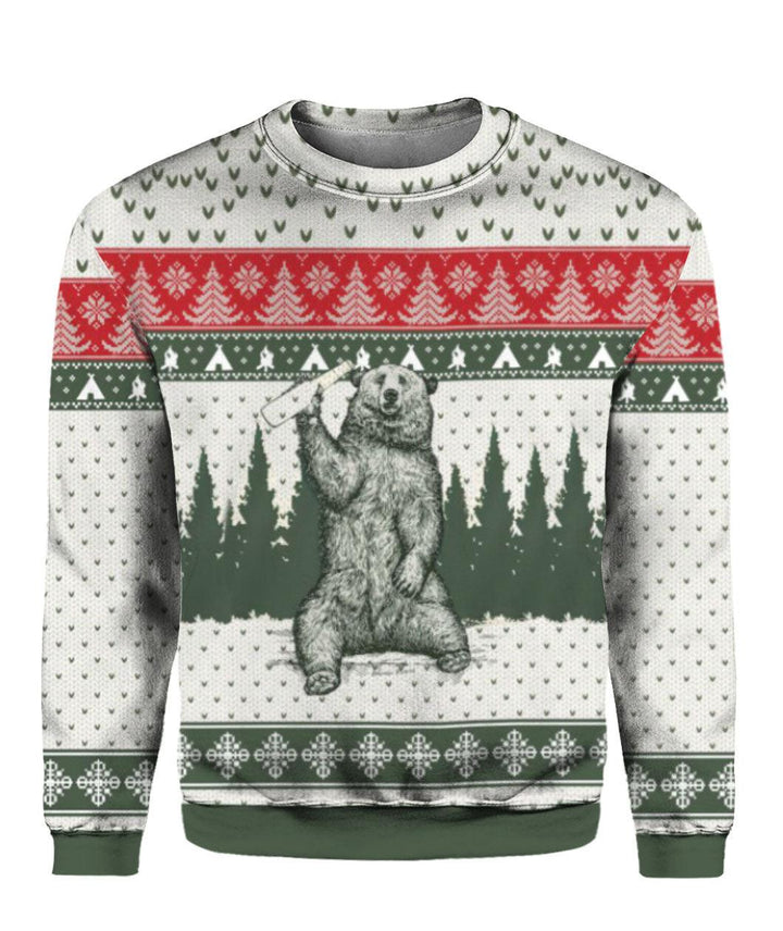 Bear I Hate People Ugly Christmas 3D All Over Print | For Men & Women | Adult | HP1559-BehighStyle