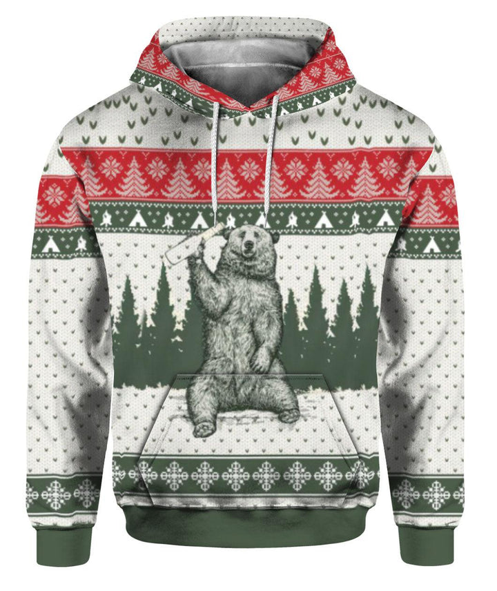 Bear I Hate People Ugly Christmas 3D All Over Print | For Men & Women | Adult | HP1559-BehighStyle