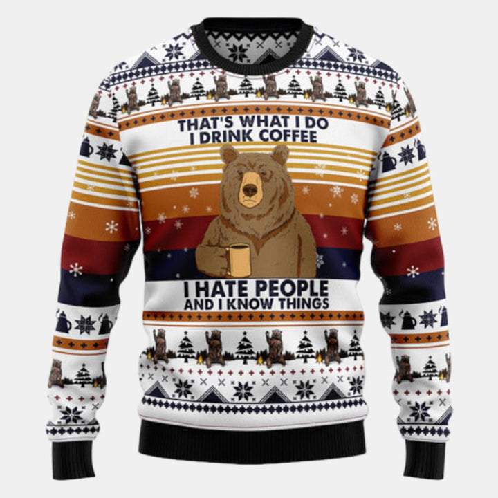 Bear Coffee Ugly Sweater