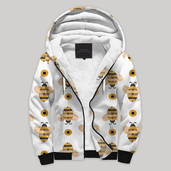 Beautiful Bees Fleece Zip Hoodie All Over Print | FZ833