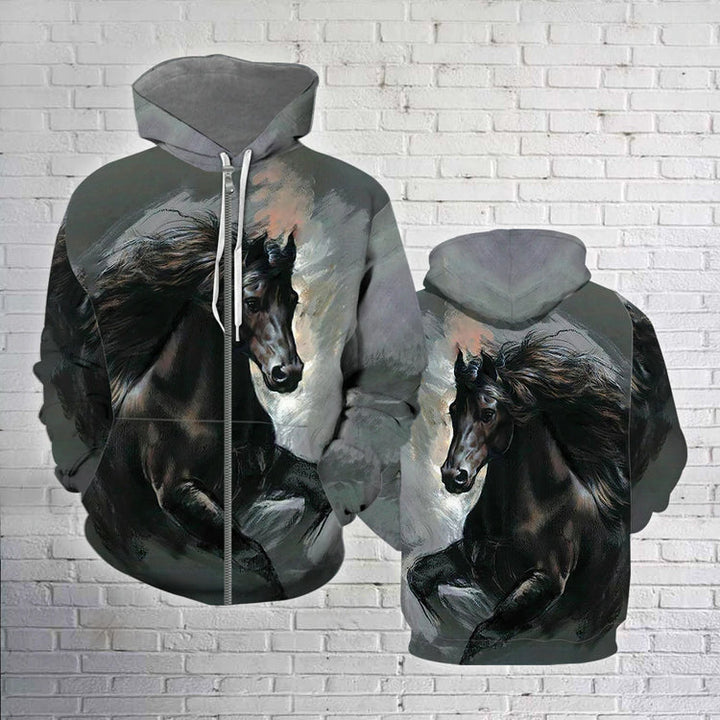 Beautiful Black Horse Cool Design Unisex 3D All Over Print | For Men & Women | Adult | HP757-BehighStyle