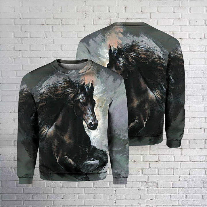 Beautiful Black Horse Cool Design Unisex 3D All Over Print | For Men & Women | Adult | HP757-BehighStyle