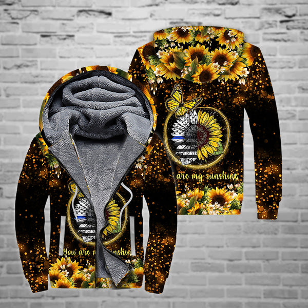 Beautiful Butterfly Sunflower Cool Fleece Zip Hoodie All Over Print | For Men & Women | FZ195-BehighStyle