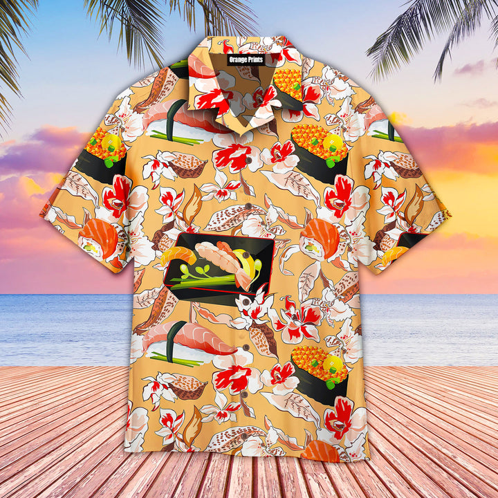 Beautiful Classic Japanese Sushi Floral Hawaiian Shirt | For Men & Women | HW2255-BehighStyle