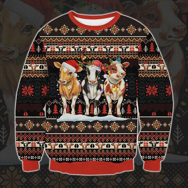 Beautiful Cow Christmas Ugly Christmas Sweater | Adult | US2124