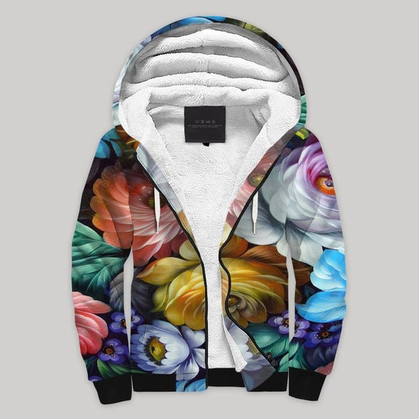 Beautiful Flower Blanket Fleece Zip Hoodie All Over Print | FZ667