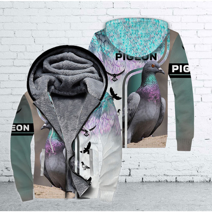 Beautiful Pigeon Fleece Zip Hoodie All Over Print | For Men & Women | FZ198-BehighStyle