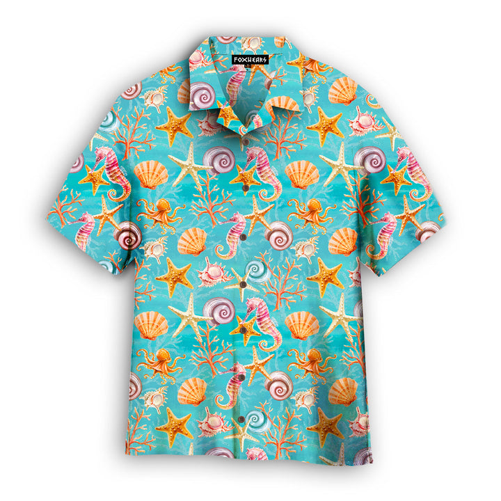 Beautiful Seashells Corals Hawaiian Shirt | For Men & Women | HW1907-BehighStyle