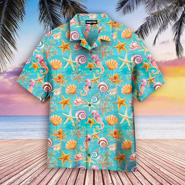 Beautiful Seashells Corals Hawaiian Shirt | For Men & Women | HW1907-BehighStyle