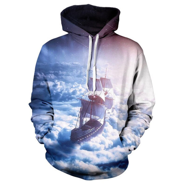 Beauttiful Boat On The Space Planet Unique 3D All Over Print | For Men & Women | Adult | HP732-BehighStyle