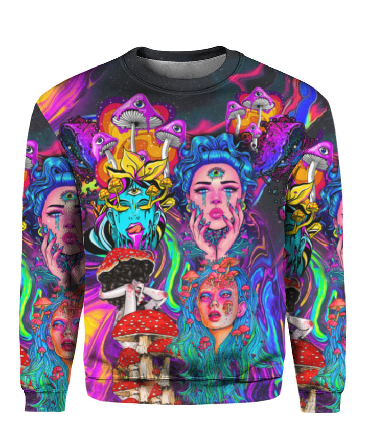 Beauty Psychic Hippies Mushroom 3D All Over Print | For Men & Women | Adult | HP948-BehighStyle