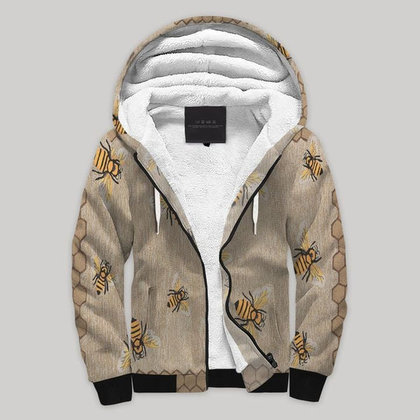 Bee Outdoor Fleece Zip Hoodie All Over Print | FZ908