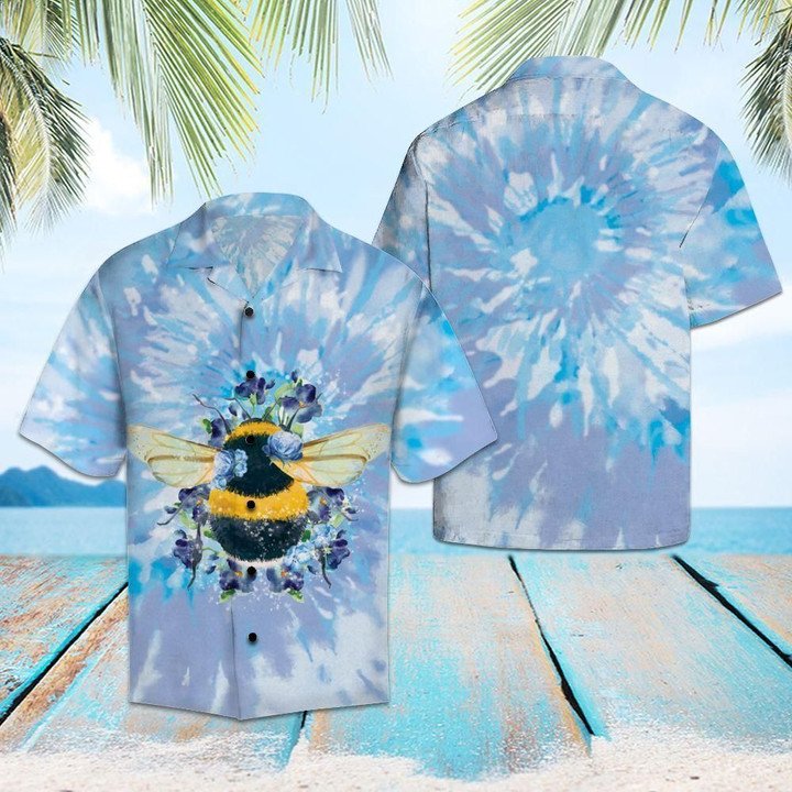 Bee Tie Dye Aloha Hawaiian Shirt | For Men & Women | HW1474-BehighStyle