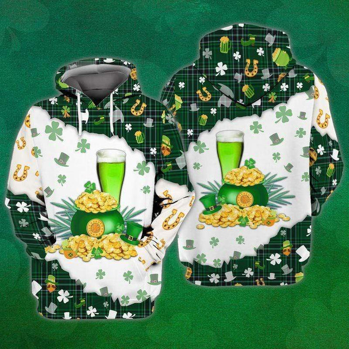 Beer With Gold St Patrick Day 3D All Over Print | For Men & Women | Adult | HP1300-BehighStyle