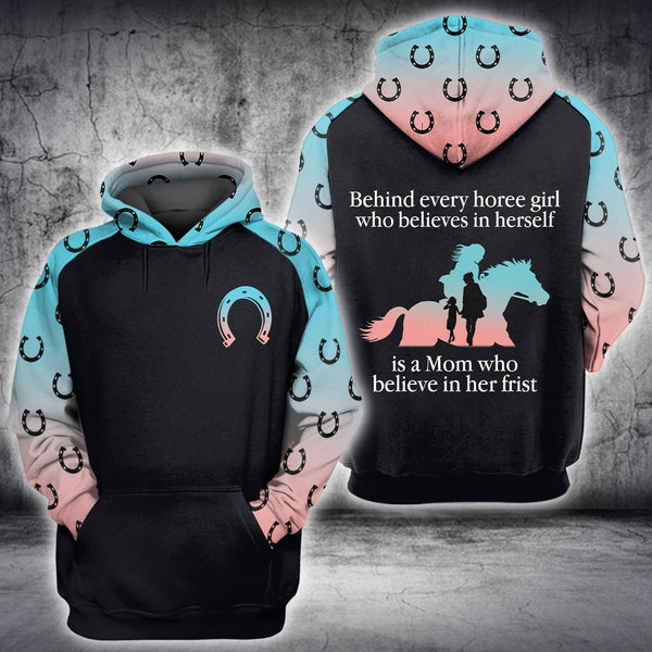 Behind Every Horse Girl Is A Mom 3D All Over Print | For Men & Women | Adult | HP1138-BehighStyle