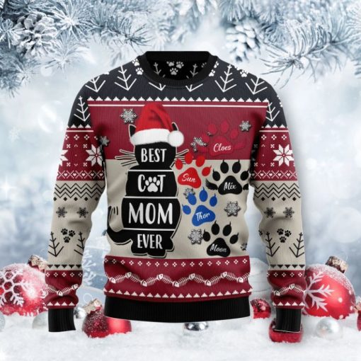 Best Cat Mom Ever 3D Sweater | Adult | US2668