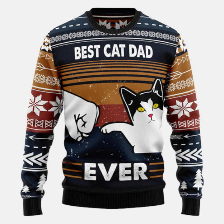 Best Cat Dad Ever Ugly Sweater