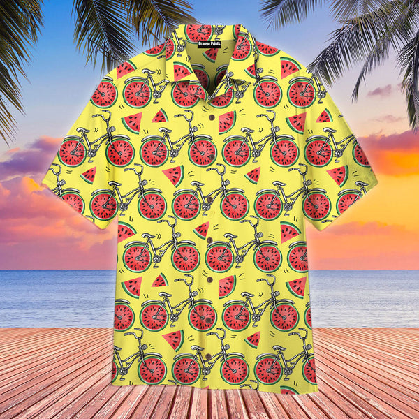 Bicycles With Watermelon Wheels Colorful Summer Hawaiian Shirt | For Men & Women | HW2395-BehighStyle