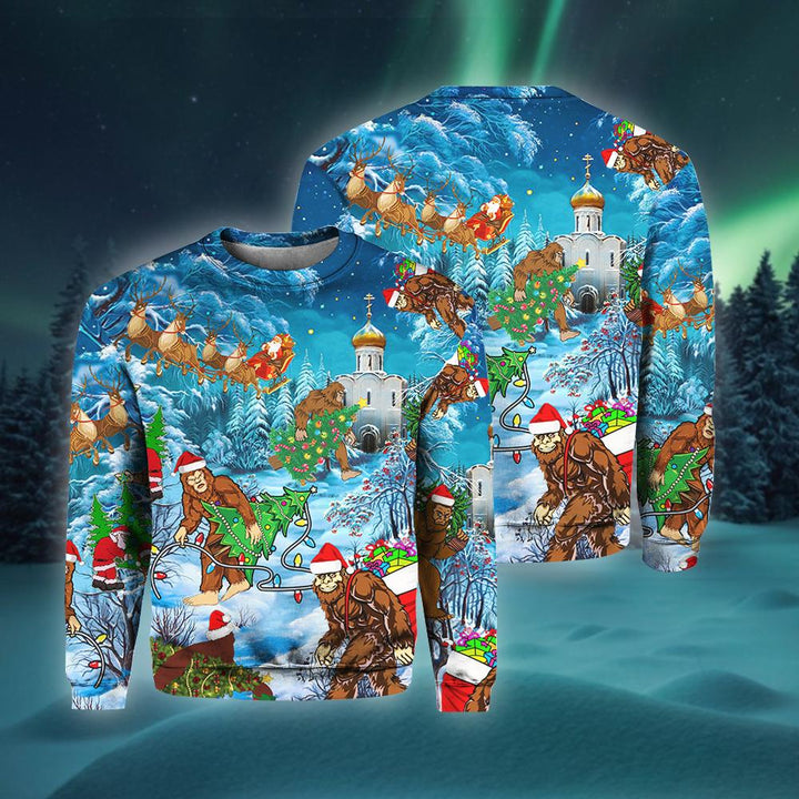 Bigfoot At Christmas 3D All Over Print | For Men & Women | Adult | HP1836-BehighStyle