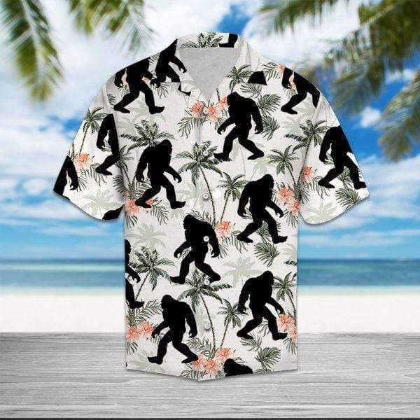 Bigfoot Coconut Tree Tropical Aloha Hawaiian Shirt | For Men & Women | HW9976-BehighStyle