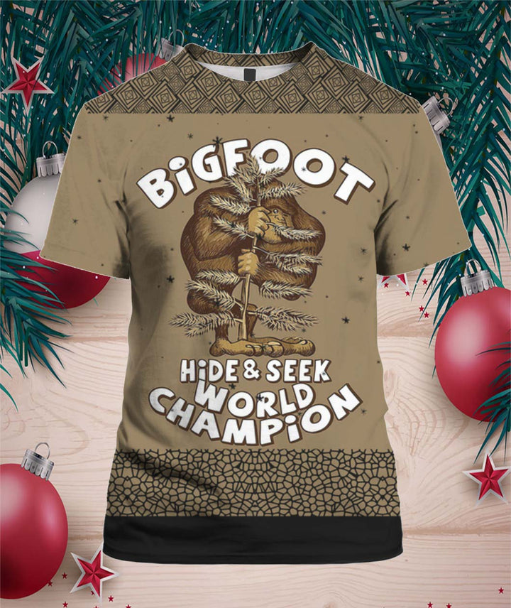 Bigfoot Hide And Seek Champion 3D All Over Print | For Men & Women | Adult | HP1519-BehighStyle