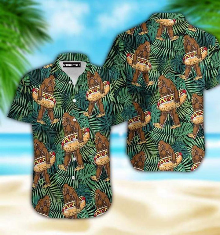 Bigfoot Hotdog Hawaiian Shirt | For Men & Women | HW198-BehighStyle