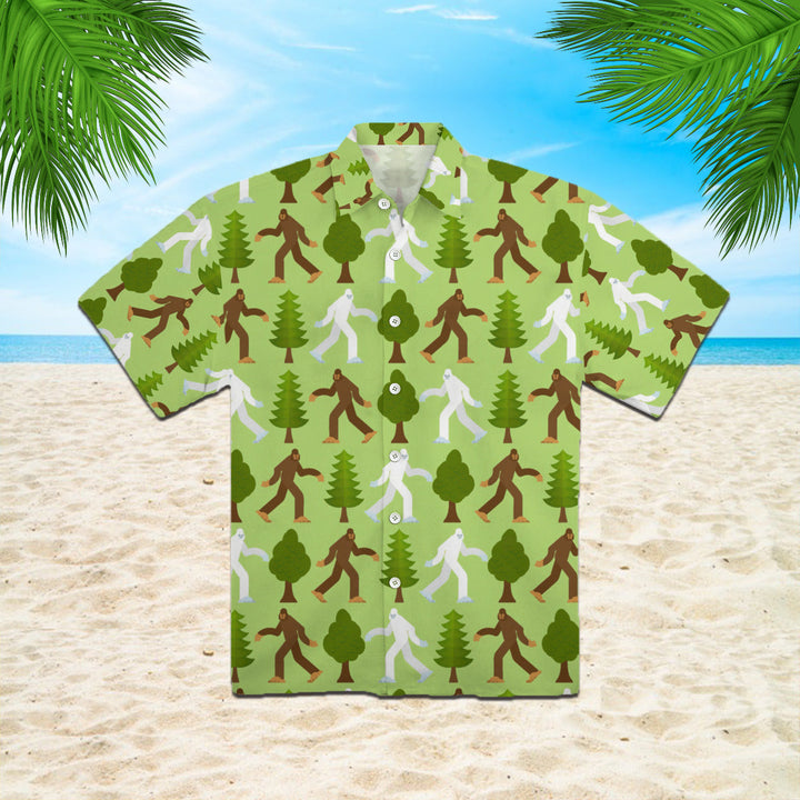 Bigfoot Sasquatch Green Forest Hawaiian Shirt | For Men & Women | HW1124-BehighStyle