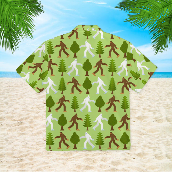 Bigfoot Sasquatch Green Forest Hawaiian Shirt | For Men & Women | HW1124-BehighStyle