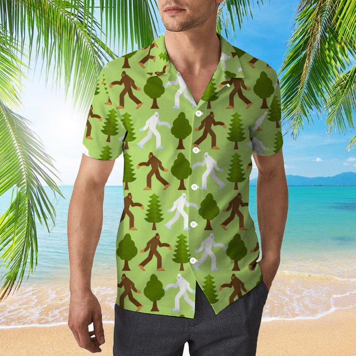 Bigfoot Sasquatch Green Forest Hawaiian Shirt | For Men & Women | HW1124-BehighStyle