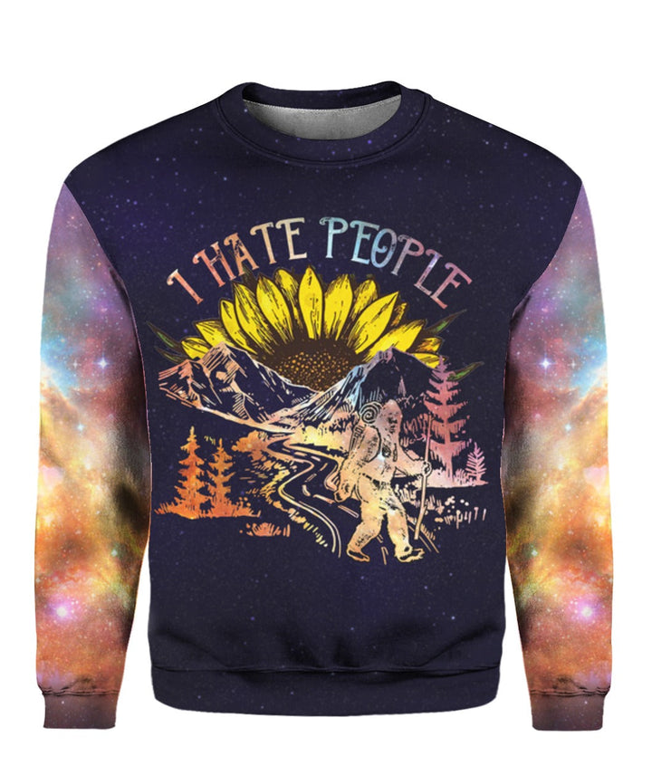 Bigfoot Sunflower I Hate People 3D All Over Print | For Men & Women | Adult | HP968-BehighStyle