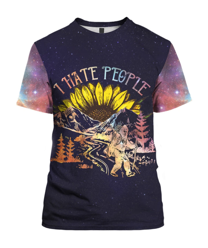 Bigfoot Sunflower I Hate People 3D All Over Print | For Men & Women | Adult | HP968-BehighStyle