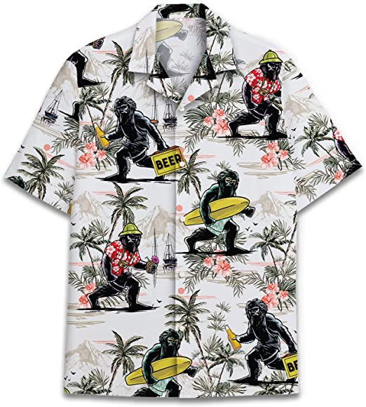 Bigfoot Surf And Drink Beer Hawaiian Shirt | For Men & Women | HW1267-BehighStyle