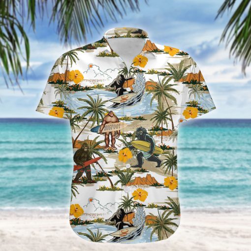 Bigfoot Surfing On The Beach Hawaiian Shirt | For Men & Women | HW1394-BehighStyle