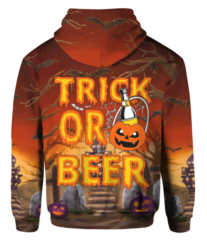 Bigfoot Trick Or Beer Halloween 3D All Over Print | For Men & Women | Adult | HP966-BehighStyle