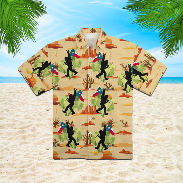 Bigfoot With Texas Hawaiian Shirt | For Men & Women | HW2434-BehighStyle