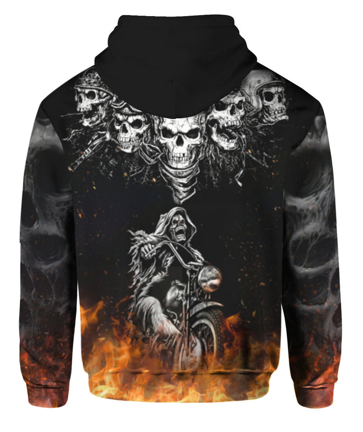 Biker Skulls On The Fire 3D All Over Print | For Men & Women | Adult | HP1262-BehighStyle