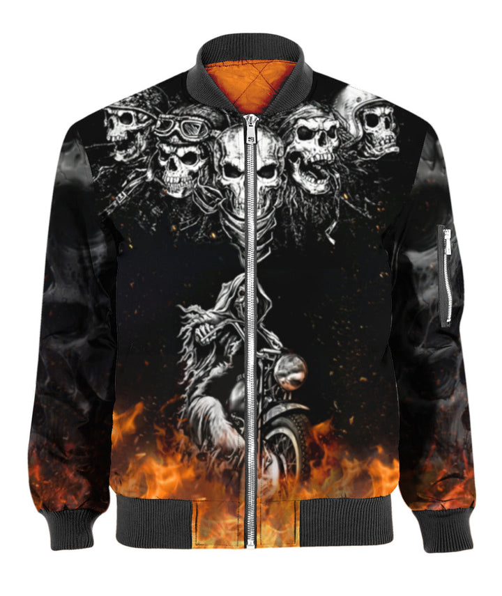 Biker Skulls On The Fire 3D All Over Print | For Men & Women | Adult | HP1262-BehighStyle