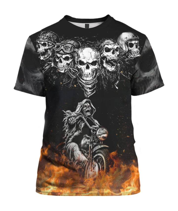 Biker Skulls On The Fire 3D All Over Print | For Men & Women | Adult | HP1262-BehighStyle