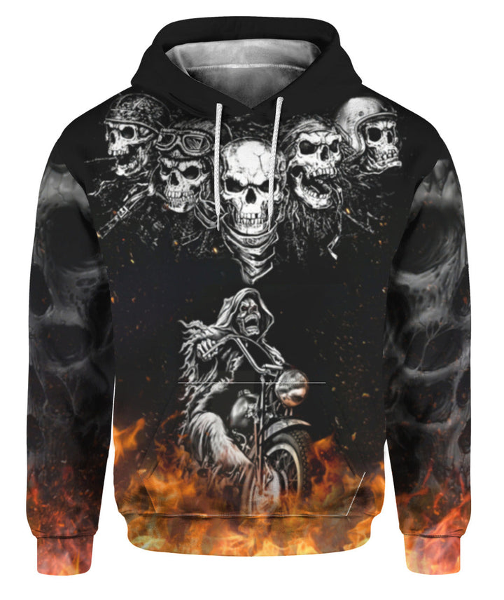 Biker Skulls On The Fire 3D All Over Print | For Men & Women | Adult | HP1262-BehighStyle