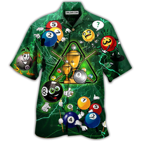 Billiard Lover Green Lightning Hawaiian Shirt | HW3423