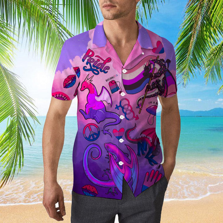 Bisexual Purple Dragon Hawaiian Shirt | For Men & Women | HW1963-BehighStyle